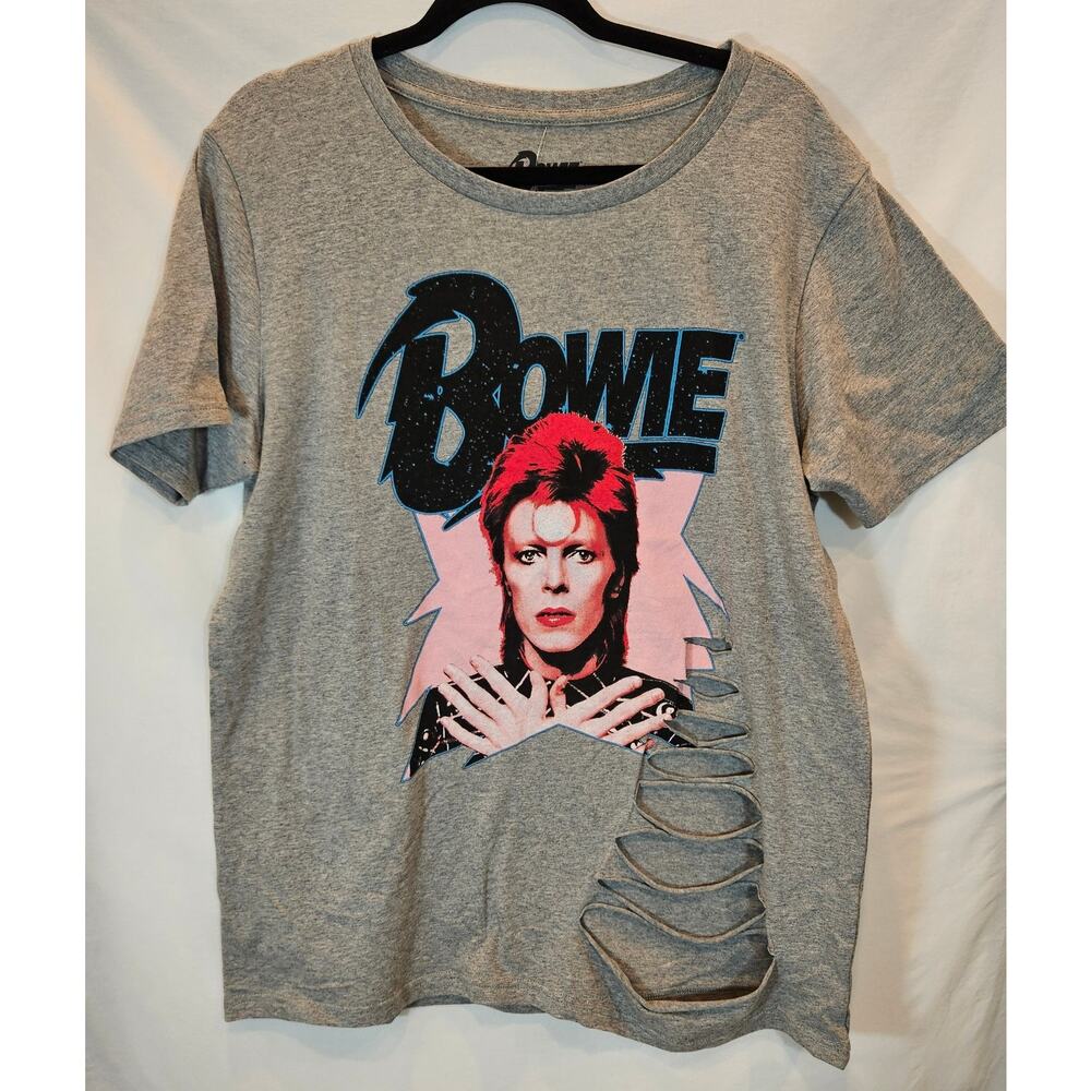 David Bowie Ziggy Stardust Distressed Graphic Tee XL NWT - Picture 2 of 8